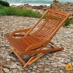 TOP ANGEBOT Relaxchair Liegestuhl Sonnenliege Garten Relax Stuhl Eukalyptus Holz