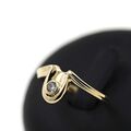 Ring 585 Gold 14 Karat Gelbgold Farbstein Damen Goldring Design Wert 420,-