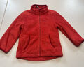 Jack Wolfskin coole Kinder Kuschel-Fleece-Jacke Gr. 102 unisex Rot Stehkragen PA