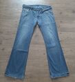 DIESEL ZATHAN Stretch Bootcut Jeans W33/L32, Wash 0082E, geflickt