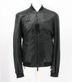 Emporio Armani LEDER BOMBERJACKE HERREN IT50 M SCHWARZ UVP £ 1249 BR