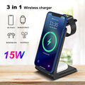 3In1 Wireless Charger Charging Station For Apple Watch Air Pods iPhone 16 15 Pro