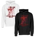 Halloween Kostüm Kapuzenpullover, Hoodie, Pullover, Blut, Blutspritzer, Funshirt