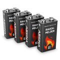 ABSINA 4x Rauchmelder Batterie 9V Block - Alkaline Batterien Blockbatterien
