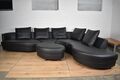 Rolf Benz Ledersofa und Hocker Ledercouch Lederecksofa Sofa Couch Ecksofa