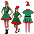 Männer Frauen Erwachsene Kinder Weihnachten Kostüm Outfits Elf Der Weihnachtself