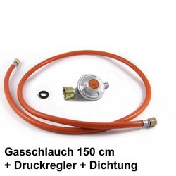 Gasschlauch Druckminderer Manometer Druckregler Gasgrill 50mbar 3 Größen