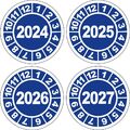 Jahresplaketten 2024 2025 2026 2027 blau 30mm UVV Prüfplaketten BGV D27