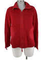 Basler Sport Strickjacke 40 (D) rot Zipper 100% Baumwolle cardigan top