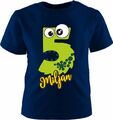 Kinder T-Shirt kurzarm Monsterchen personalisiert mit Geburtagszahl und Name