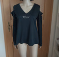 Simply The Best Damen Langarmshirt schwarz Off Shoulder "Diamond" Gr. 42 XL