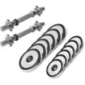 GORILLA SPORTS® Kurzhanteln 2er Set Hantelset 30mm Hantelscheiben Gewichte Chrom