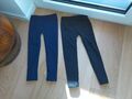 2 warme schwarz und blau unisex Leggings Kinder innen Fleece 4 - 6 Jahre