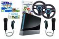 Nintendo Wii Konsole (schwarz / weiß) Kart, Sports + 2in1 Remote Plus Controller