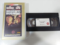 MISSISSIPPI BURNING GENE HACKMAN WILLEM DAFOE ALAN PARKER VHS TAPE ENGLISH