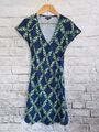 King Louie Damen Kleid Dress Gr. M D36 Kurzarm Blumenmuster 