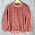 Langarm-Fleecepullover Sweatshirt Damen altrosa Größe 10 UK