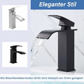 Wasserhahn Badarmatur Einhand  Mischbatterie Armatur Bad Waschbecken Wasserfall