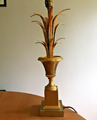 Boulanger Pineapple Gold Hollywood Regency Tischlampe 70er Jahre Made in Belgium