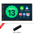 DAB+ Android 13 Autoradio GPS Navi Bluetooth Doppel DIN 7" IPS Bildschirm FM RDS