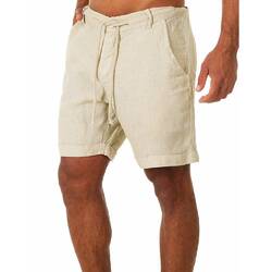 Herren Kurzhose Sporthose Shorts Bermudas Kurze Jogging Fitness Leinenshorts DE