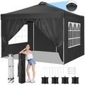 Pavillon 3x3m Wasserdicht Faltpavillon Faltbar Zelt Gartenpavillon UV-Schutz 50+