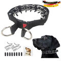 S-XL Hundehalsband Verstellbarer Training Zacken-Pinch-Kette -Nylon Mit Stahl DE