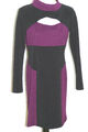 Neues Kleid Minikleid Etuikleid brombeer + schwarz cut out  Anna Field Gr. 38