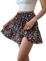 Damen Minirock Hotpant Hohe Taille Sexy Rock lässig Elegant Freizeit Vorabdruck