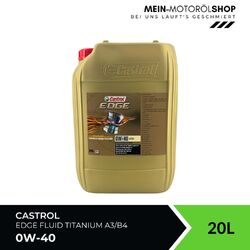 Castrol Edge 0W-40 A3/B4 VW MB 229.5 BMW Longlife RN 20 Liter