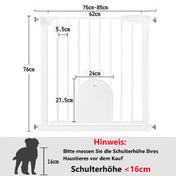 Treppenschutzgitter Türgitter 75-115cm Türschutzgitter Hundegitter Ohne Bohren