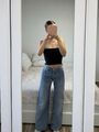 Monki wide leg Jeans high mid waist w26 34/ 36 XS/ S 26 weites Being