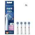 2x Oral-B PRO Sensitive Clean Aufsteckbürsten - 4 Stück, (8 Aufsteckbürsten)