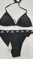 Adidas Bikini Triangel Bademode Damen Gr. XL schwarz weiß Logo (3 935) NEU