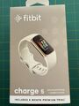 Fitbit Charge 5 Aktivitätstracker - Graublau/Edelstahl Platin + Armband schwarz 