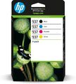 HP Nr.937 4er-Pack CMYK originale Druckerpatronen Schwarz, Cyan, Magenta, Gelb