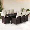 Bistro Set Sitzgruppe Balkonset Gartenmöbel 3-tlg. Braun Poly Rattan vidaXL