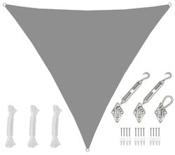 2x2x2 Sonnensegel Dreieckig Wasserdicht - Sonnenschutz Segel Set mit Befestigung