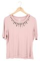 FRANK WALDER T-Shirt Damen M Rosa Kurzarm Perlen Pailletten