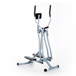 Crosstrainer Ellipsentrainer Heimtrainer Ergometer mit LCD Display Stahl Silber