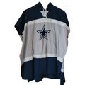 Dallas Cowboys Oversized Hooded Poncho One Size Womens Blue Graphic Star Logo