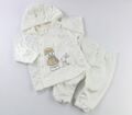 Neu Baby Kapuzenanzug Schlafanzug  Mädchen Jungen Unisex Gr. 62 68 74 Satin