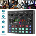 V8S Blutooth Audio Mixer Live Sound Card for Live Streaming Broadcast Recording