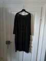 Kleid HEINE Schwarz Spitze Elegant Gr. 48 wie Neu! Hochwertig Volants