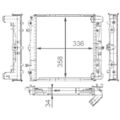 1x Kühler, Motorkühlung MAHLE CR 383 000P passend für PORSCHE