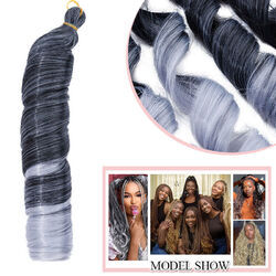 Afro Twist French Curls Braiding Zöpfe Braids Haarverlängerung Lockig 24" Ombre