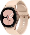 Samsung Galaxy Watch4 40 mm Aluminiumgehäuse pink gold am Silikonarmband pink go