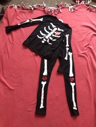 H&M Mädchen Halloween Skelett Outfit Set 8-10 Jahre