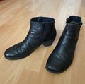 hochwertige Echtleder GABOR Chelsea Stiefelette Gr. 6 1/2 ca. 39-39,5 Schwarz