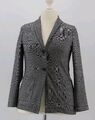 Blazer S.OLIVER  Damen Jacke Gr.M Schwarz/Weiß Kariert Top 